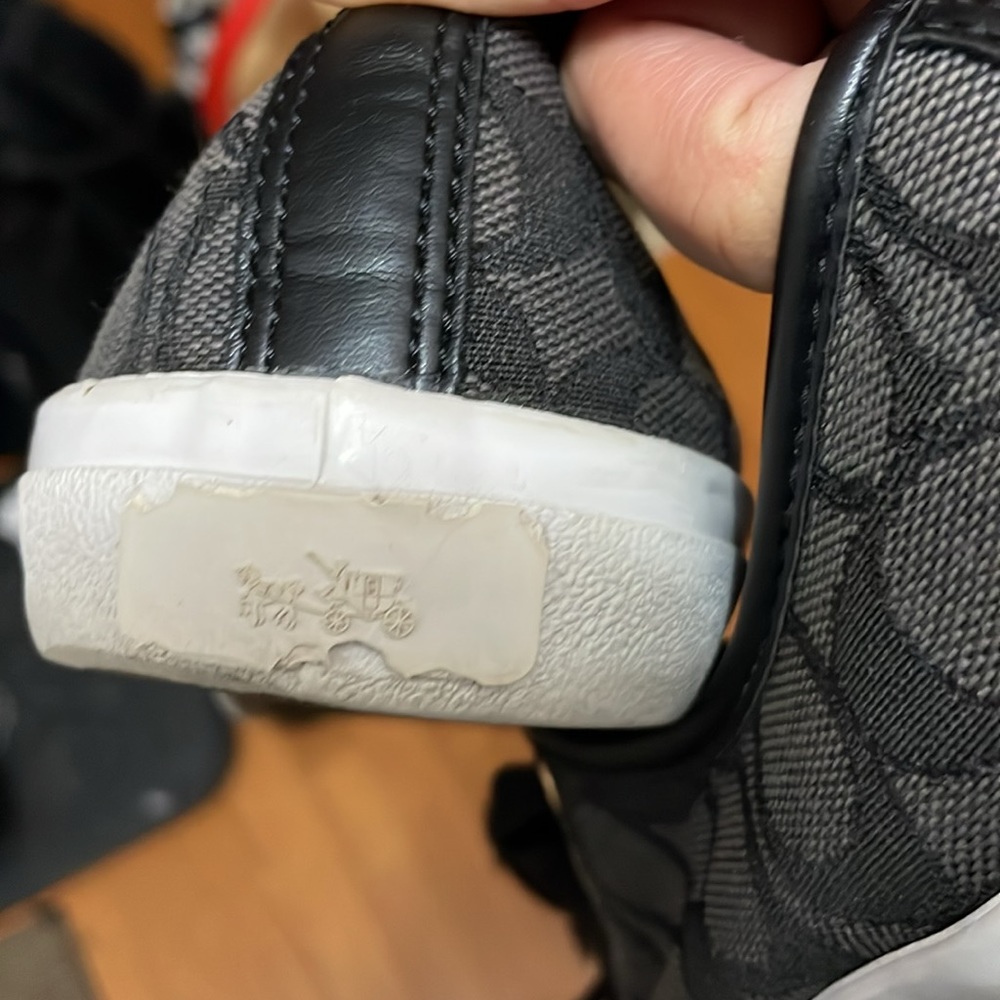 Coach Black and White Low-Top Sneakers with Retro Design - Picture 8 of 9